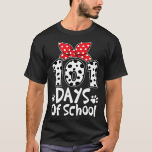 Days Of School Cute Dog Happy 100th Day Students K T-Shirt