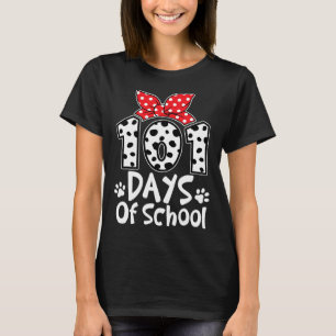 Days Of School Cute Dog Happy 100th Day Students K T-Shirt
