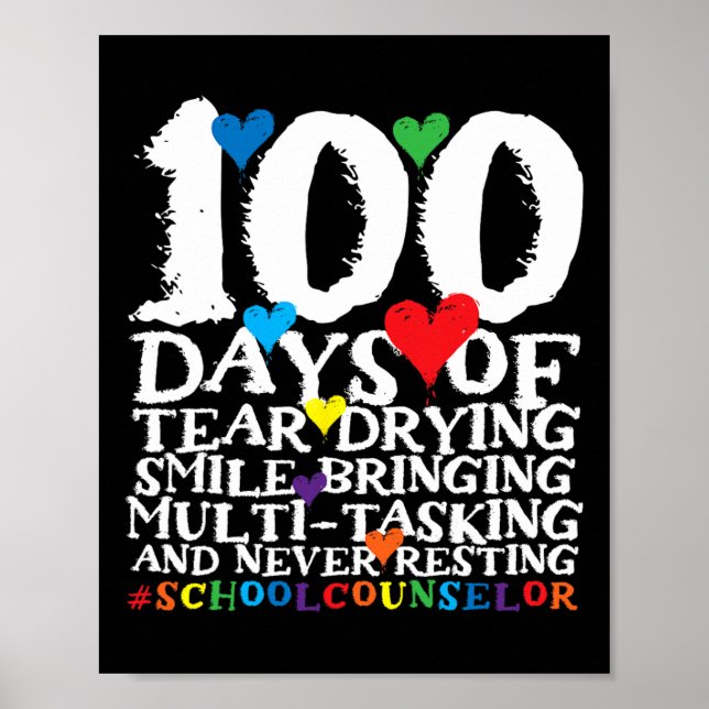 Days Of School Cute School Counsellor  Poster (Front)
