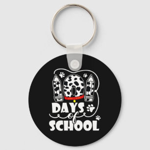 Days Of School Dalmatian Dog 100 Days Smarter Boys Key Ring