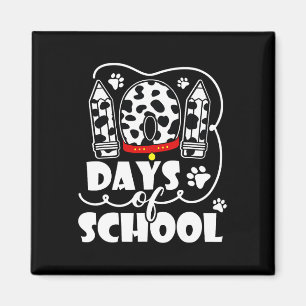 Days Of School Dalmatian Dog 100 Days Smarter Boys Magnet