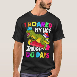 Days Of School Dinosaur-roared Teacher Student T-Shirt