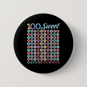 Days Of School Doughnut Cute 100th Day Of School S 6 Cm Round Badge