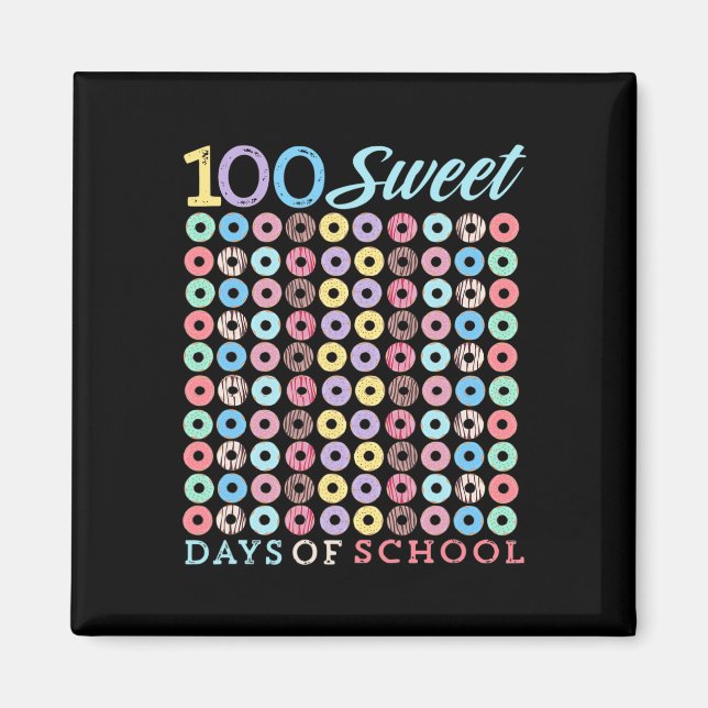 Days Of School Doughnut Cute 100th Day Of School S Magnet (Front)