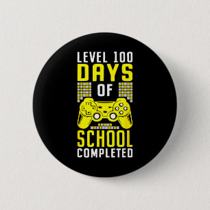 Days Of School For Boys Level Completed Gamer 6 Cm Round Badge
