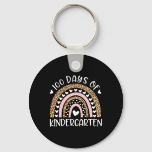 Days Of School For Kindergarten Teacher Rainbow Le Key Ring