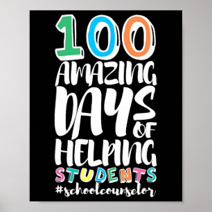 Days Of School Helping Students School Counsellor Poster