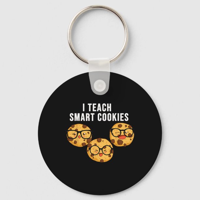 Days Of School I Teach Smart Cookies For School Te Key Ring (Front)
