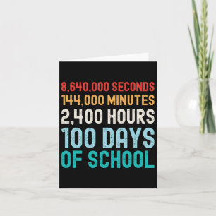 Days Of School Math  Card