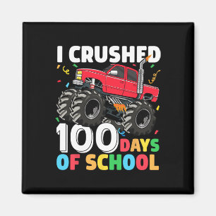 Days Of School Monster Truck 100th Day Of School B Magnet