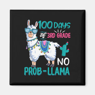Days Of School No Probllama Llama 3rd Grade Teache Magnet