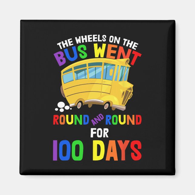 Days Of School Nursery Rhymes Wheels On The Bus St Magnet (Front)