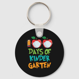 Days Of School Remote Virtual Teacher Student  Key Ring