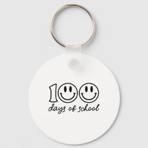 Days Of School Smile Face Teacher Student Happy 10 Key Ring