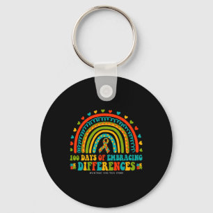 Days Of School Teacher Autism Iep Embrace Differen Key Ring