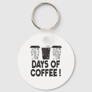 Days Of School Teacher Coffee 100 Days Of Coffee Key Ring