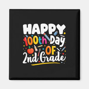 Days Of School Teacher Gift 100th Day Of 2nd Grade Magnet