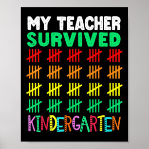 Days Of School Tee Kids 100th Day Of School Costum Poster