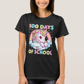 Days Of School Unicorn Girls Eacher 100h Day Of Sc T-Shirt