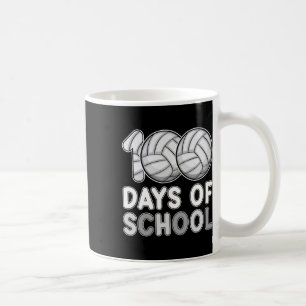 Days Of School Volleyball 100th Day Of School Love Coffee Mug