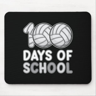 Days Of School Volleyball 100th Day Of School Love Mouse Pad
