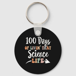 Days Of Science 100th Day Of School For Stem Teach Key Ring
