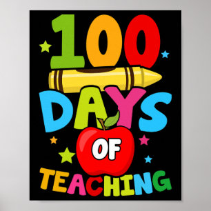 Days Of Teaching 100th Day Of School Teacher Poster