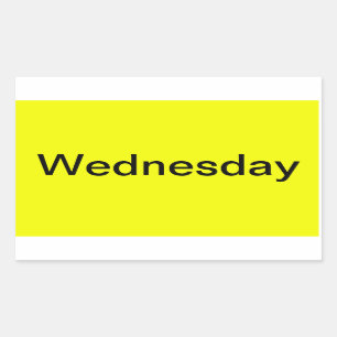 Days of the Week Colour Coded Calendar Visual Rectangular Sticker