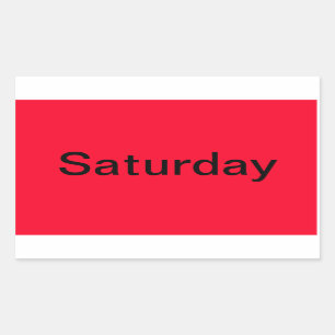 Days of the Week Colour Coded Calendar Visual Tool Rectangular Sticker