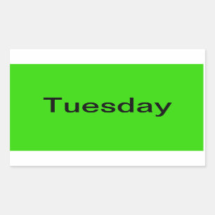 Days of the Week Colour Coded Calendar Visual Tool Rectangular Sticker