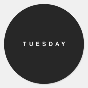 Days Of The Week Monday Tuesday Wednesday Thursday Classic Round Sticker