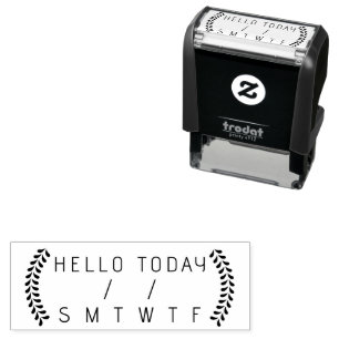 Days of the Week, Planner Date day Hello Self-inking Stamp