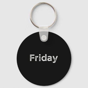 Days Of The Week S Friday Bold Distressed Key Ring