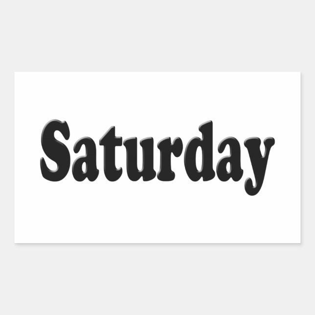 Days of the Week - Saturday Rectangular Sticker (Front)