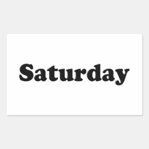 Days of the Week - Saturday Rectangular Sticker