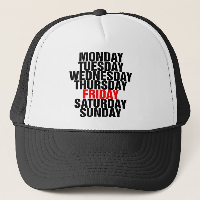 Days of the Week Trucker Hat (Front)