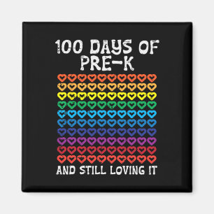 Days Pre-k Loving It Hearts 100th Day Of School Ki Magnet