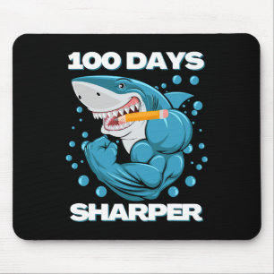 Days Sharper Shark Fun 100 Days Of School  Mouse Pad