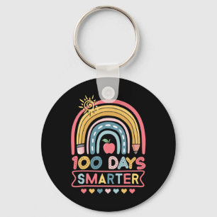 Days Smarter 100th Day Of School Teacher Girls Boy Key Ring