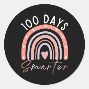 Days Smarter - 100th Day Of School Teacher Rainbow Classic Round Sticker