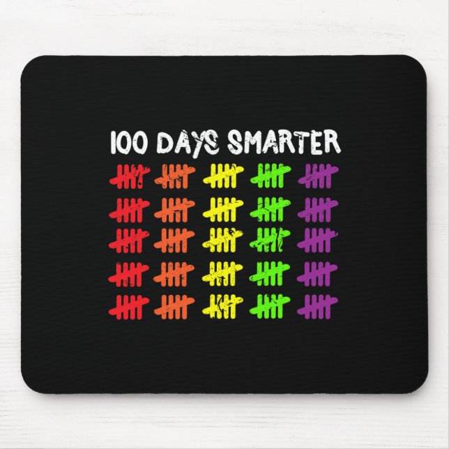 Days Smarter Counting Hash Marks Days Of School  Mouse Pad (Front)