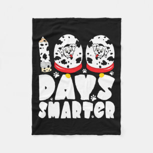 Days Smarter Dalmatian Dog 100 Days Of School Boys Fleece Blanket