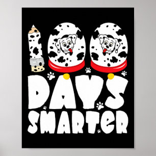 Days Smarter Dalmatian Dog 100 Days Of School Boys Poster