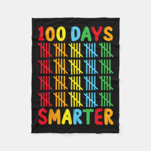 Days Smarter Fun Tally Teacher And Students Novelt Fleece Blanket