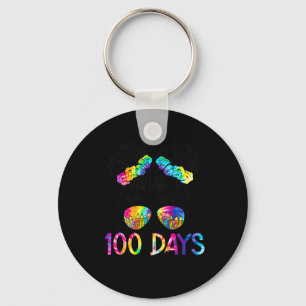 Days Smarter Happy 100 Days Of School Messy Bun Gi Key Ring