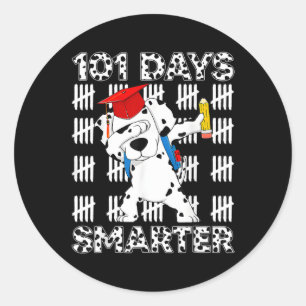 Days Smarter Happy 100th Day Of School 100 For Boy Classic Round Sticker