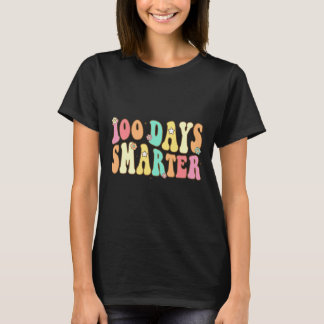 Days Smarter Happy 100th Day Of School Groovy Boy T-Shirt