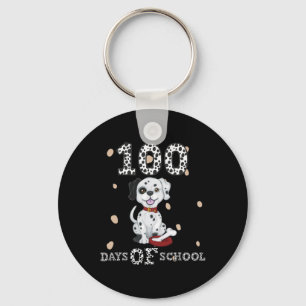 Days Smarter Of School Dabbing Dalmatian Dog Teach Key Ring