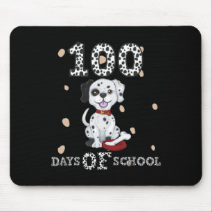 Days Smarter Of School Dabbing Dalmatian Dog Teach Mouse Pad