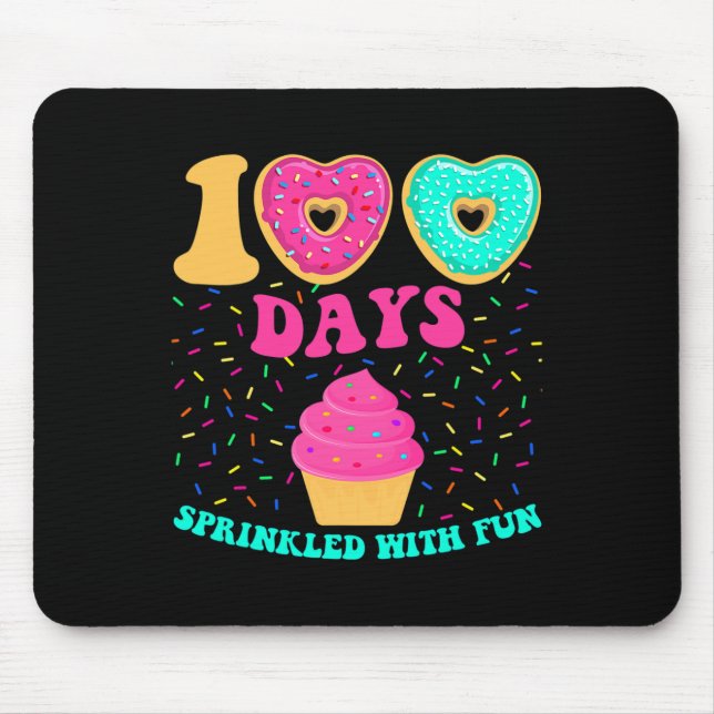 Days Sprinkled With Fun Cupcake 100th Day School K Mouse Pad (Front)